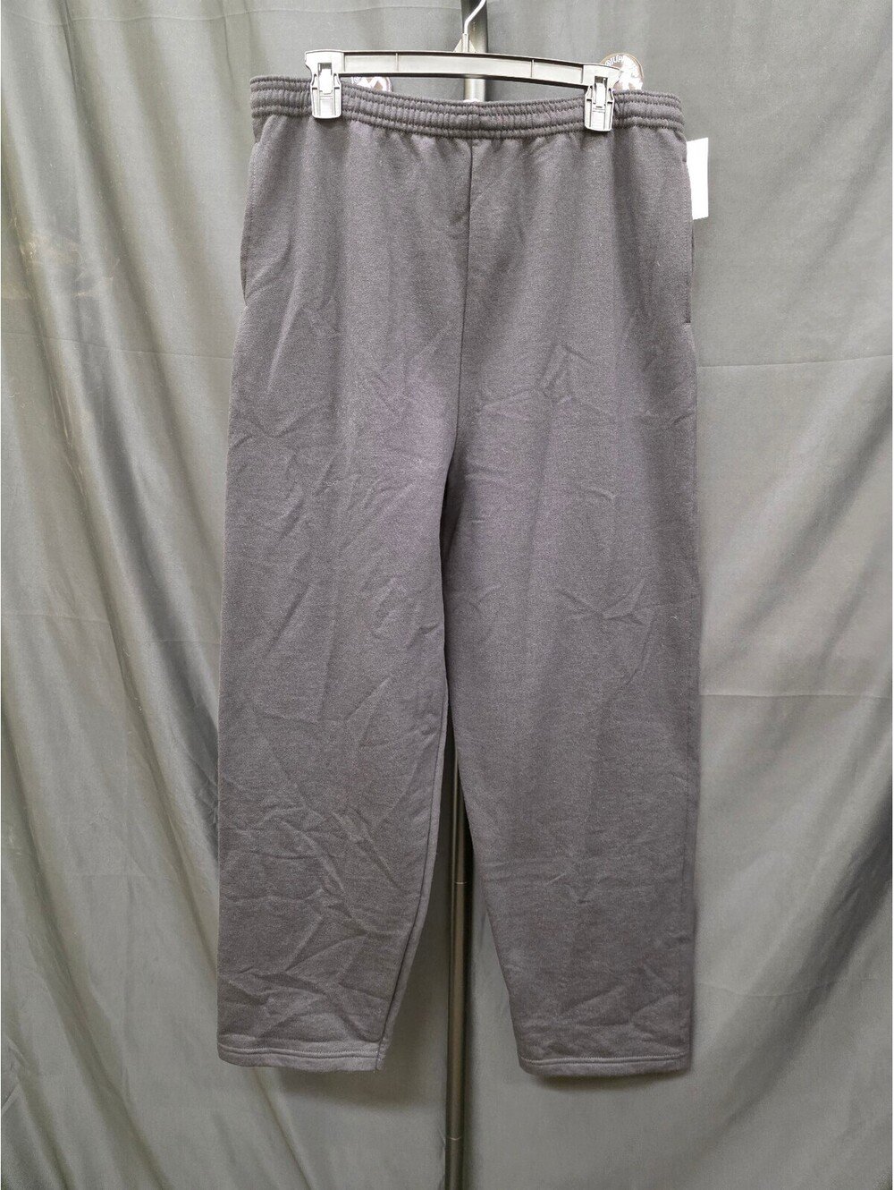 HANES ECOSMART OPEN‑LEG PANT WITH POCKETS BLACK SIZE L